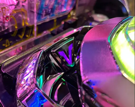 パチンコPフィーバー機動戦士ガンダムSEED LT-Light ver.の隠れVランプランプ予告(RUSH/チャレンジ中)