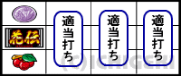 パチスロ 花伝の下段チェリー停止時
