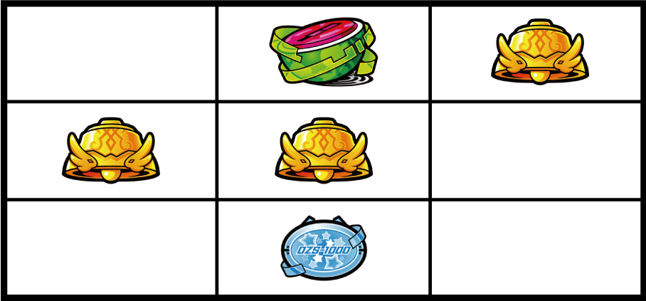 パチスロ1000ちゃんの弱チャンス目の出目