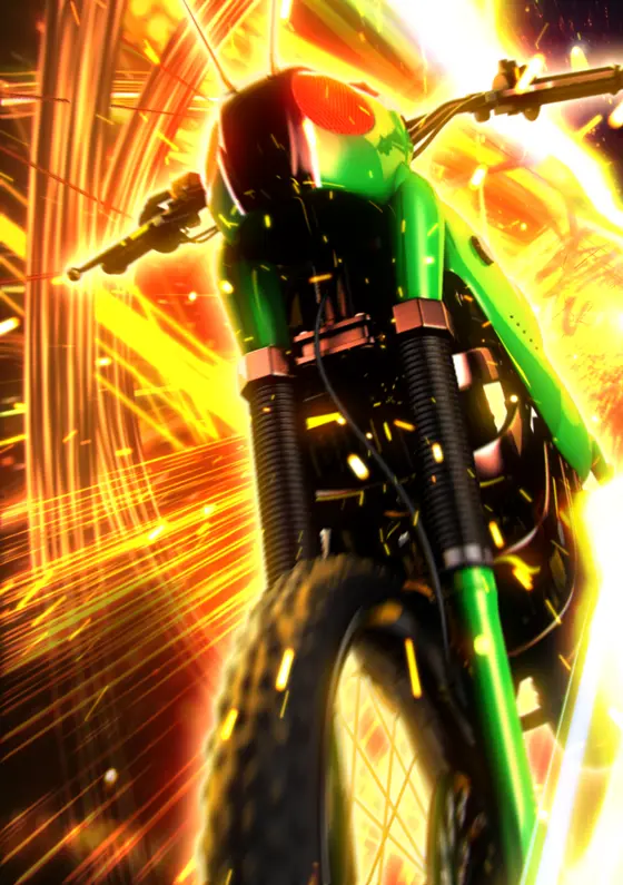 仮面ライダーBLACK（パチンコ）のバトルホッパー登場