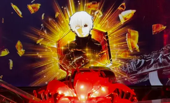 パチンコe 東京喰種の金木保留（鎖切れる）画像