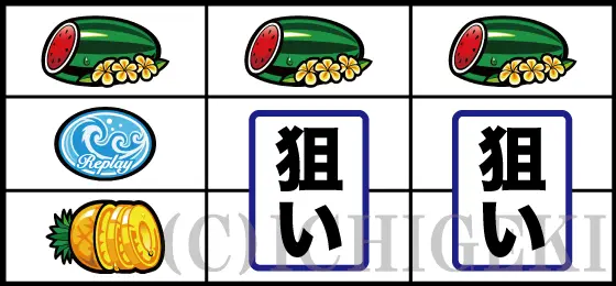 チバリヨ2のスイカ停止時の打ち方手順