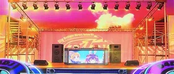 L D4DJ Pachi-Slot Mixの通常時のステージ「夕方ステージ」