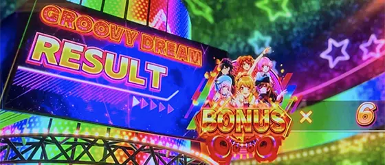 L D4DJ Pachi-Slot Mixのグルービードリーム終了時の画面