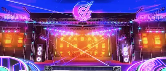 L D4DJ Pachi-Slot Mixの通常時のステージ「夜ステージ」
