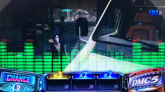 スマスロ デビル メイ クライ5 スタイリッシュトライブの前兆開始演出（イコライザー）