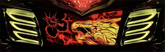スマート沖スロ ドラゴンハナハナ～閃光～のフェザーランプ 黄
