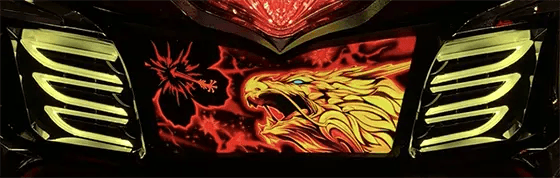 スマート沖スロ ドラゴンハナハナ～閃光～のフェザーランプ 黄