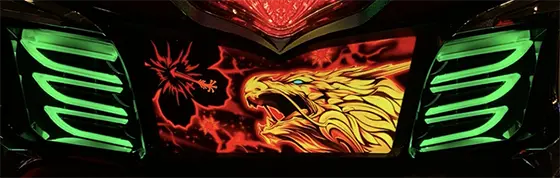 スマート沖スロ ドラゴンハナハナ～閃光～のフェザーランプ 緑