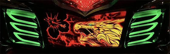 スマート沖スロ ドラゴンハナハナ～閃光～のフェザーランプ 緑