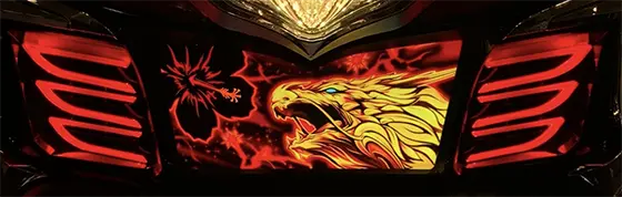 スマート沖スロ ドラゴンハナハナ～閃光～のフェザーランプ 赤