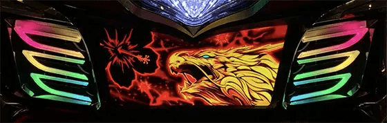スマート沖スロ ドラゴンハナハナ～閃光～のフェザーランプ 虹