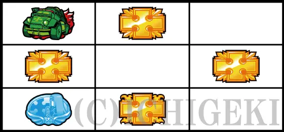 Lパチスロ 炎炎ノ消防隊の十字リプレイの停止型