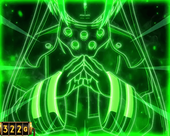 Lパチスロ 炎炎ノ消防隊の前兆中オーラ色「緑」