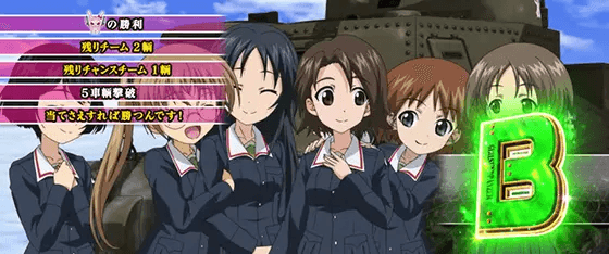 Lパチスロガールズ&パンツァー 最終章の報酬ランク「Bランク」