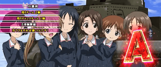 Lパチスロガールズ&パンツァー 最終章の報酬ランク「Aランク」