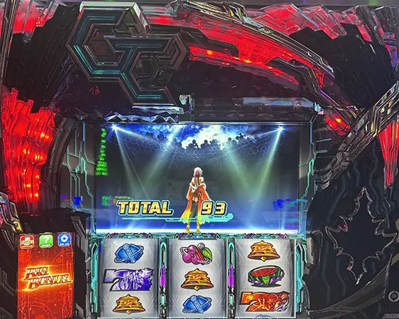 スマスロ ギルティクラウン2の後告知選択時のVCモード示唆（LEDランプ赤点灯）
