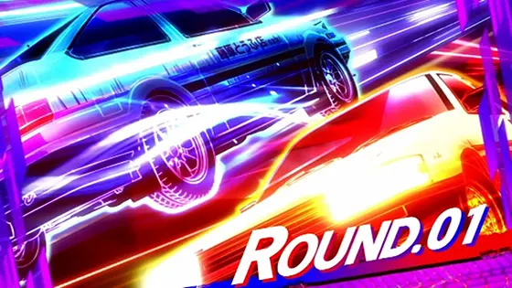 スマスロ頭文字D 2ndの限界領域のラウンド開始画面「86ハチロク」