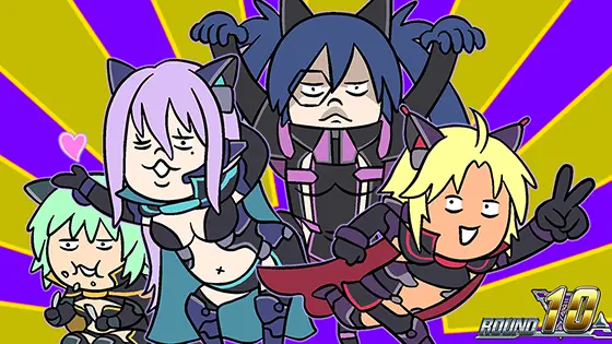 防空少女ラブキューレ２～極限の共鳴～のセット開始時の扉絵画面「ゆるゆるクライン」