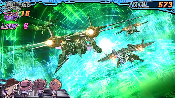防空少女ラブキューレ２～極限の共鳴～のセット開始時の画面「緑ステージ」
