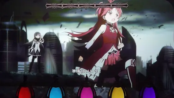 スマスロ劇場版 魔法少女まどか☆マギカ[前編]始まりの物語／[後編]永遠の物語f-フォルテ-の舞台装置の魔女【ワルプルギスの夜】 演出や法則(ほむら先制ルート)