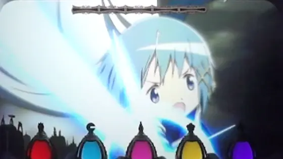 スマスロ劇場版 魔法少女まどか☆マギカ[前編]始まりの物語／[後編]永遠の物語f-フォルテ-の舞台装置の魔女【ワルプルギスの夜】 演出や法則(舞台装置の魔女先制ルート_1)