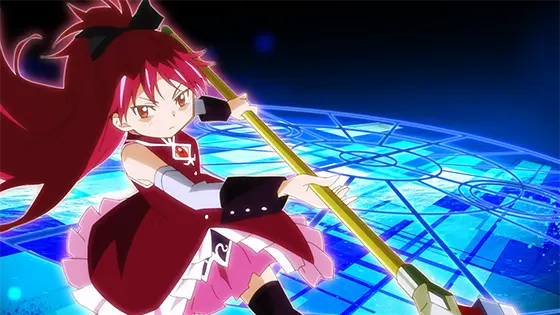 スマスロ マギアレコード 魔法少女まどか☆マギカ外伝の決戦神浜聖女開始画面「杏子（魔法少女）」