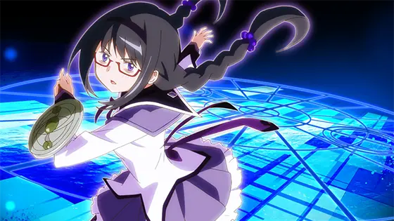 スマスロ マギアレコード 魔法少女まどか☆マギカ外伝の決戦神浜聖女開始画面「ほむら（魔法少女）」