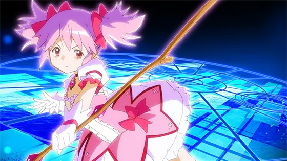 スマスロ マギアレコード 魔法少女まどか☆マギカ外伝の決戦神浜聖女開始画面「まどか（魔法少女）」