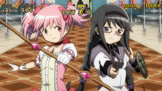 スマスロ マギアレコード 魔法少女まどか☆マギカ外伝のキャラ攻撃演出「ほむら＆まどか」