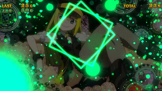 スマスロ マギアレコード 魔法少女まどか☆マギカ外伝のアリナミュージアム中のアリナキューブ演出（ステップアップ2）