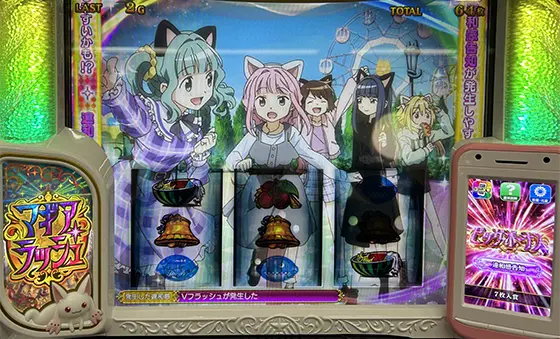 スマスロ マギアレコード 魔法少女まどか☆マギカ外伝の違和感告知（Vフラッシュ発生）