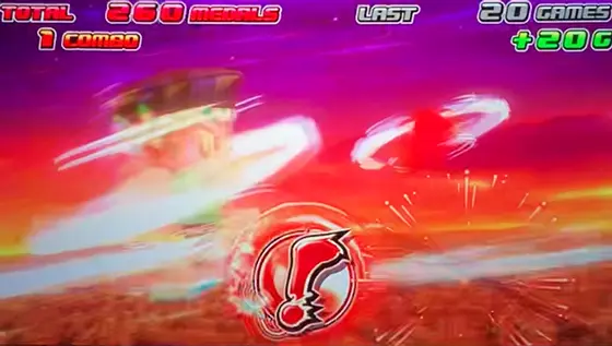 スマスロ 緑ドン VIVA!情熱南米編 REVIVALのXTREME RUSH中ドンちゃん横回転