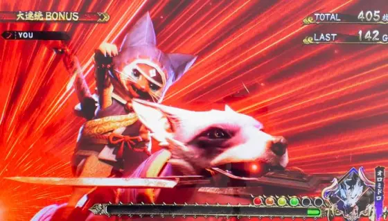 スマスロ モンスターハンターライズのアイルーチャンス赤