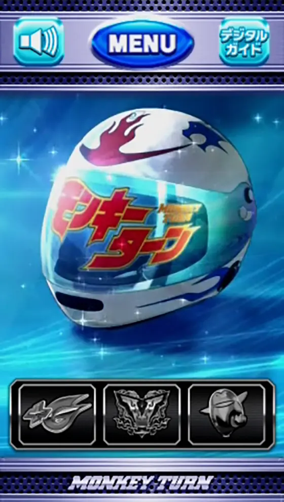 モンキーターン スマスロのヘルメット:ロゴ+キラキラ