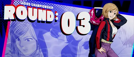 スマスロモンキーターンⅤの女子王座決定戦 ラウンド開始画面: 萩原