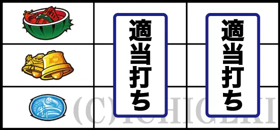 スマスロキン肉マン～7人の悪魔超人編～のスイカ停止時の打ち方手順(残りリール適当打ちでOK)