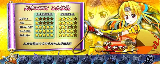 L戦国乙女4 戦乱に閃く炯眼の軍師の上乗せ性能:ヒデヨシ