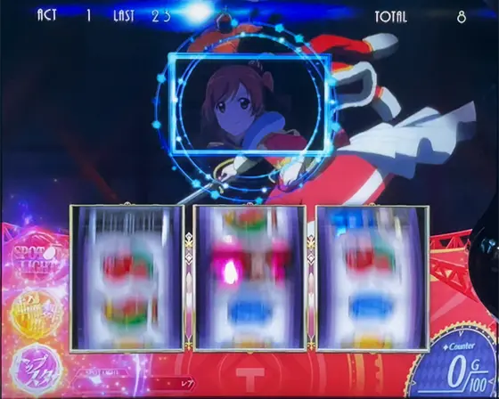 L少女☆歌劇 レヴュースタァライト -The SLOT-の舞台効果3種類が常時発動している画像