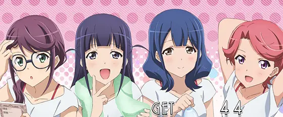 L少女☆歌劇 レヴュースタァライト -The SLOT-のRB終了画面（純那・まひる・香子・双葉）