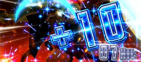 スロット ソードアート・オンラインのソードスキル7連撃目の画面