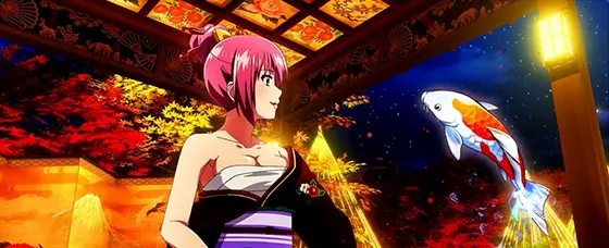 スマスロスーパーブラックジャックのジャパンステージ（池の白鯉）