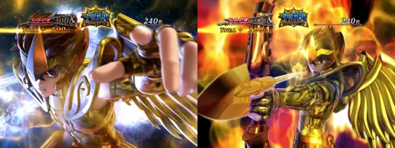 L聖闘士星矢 海皇覚醒 CUSTOM EDITIONの千日戦争中画面