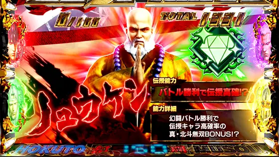 スマスロ真・北斗無双の伝授キャラ「リュウケン」