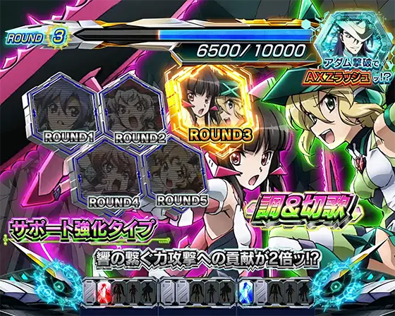 Lパチスロ戦姫絶唱シンフォギア 正義の歌のラウンド3「月詠調+暁切歌」