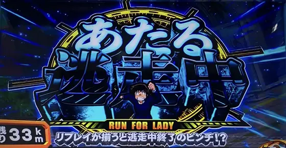 Lうる星やつらの「あたる逃走中」突入画面