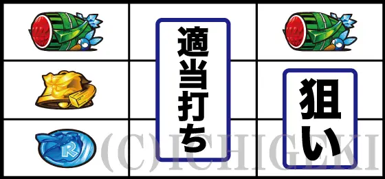 Lうる星やつらのスイカ停止時の打ち方手順