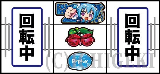 LBパチスロ1000ちゃんAの中押し打ち方（1000ちゃん上段停止）