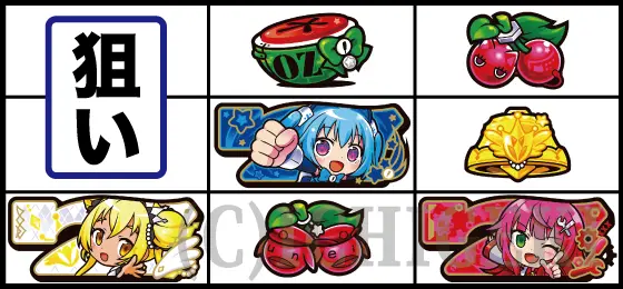 LBパチスロ1000ちゃんAの中押し中段1000ちゃん停止（1枚役C）