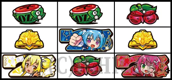 LBパチスロ1000ちゃんAの中押し中段1000ちゃん停止（1枚役C）